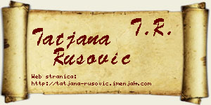Tatjana Rusović vizit kartica
